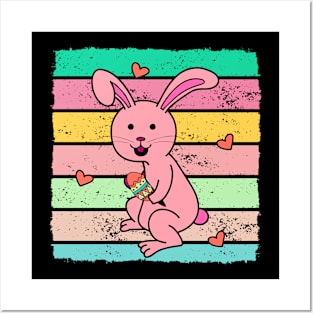 Easter Bunny Funny Rabbit Face Posters and Art